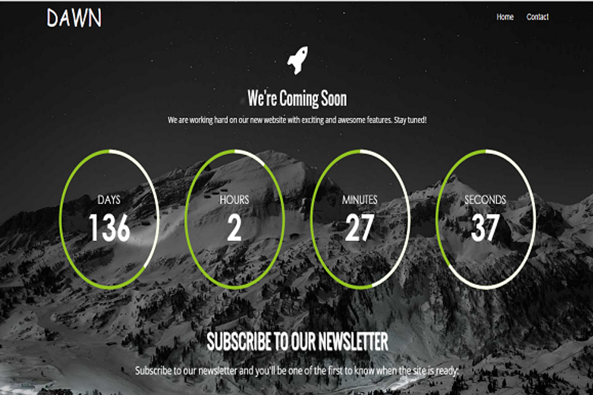 DAWN - Coming Soon Template, a Websites & App Template by Reviant Web Experts (Photo 4 of 4)