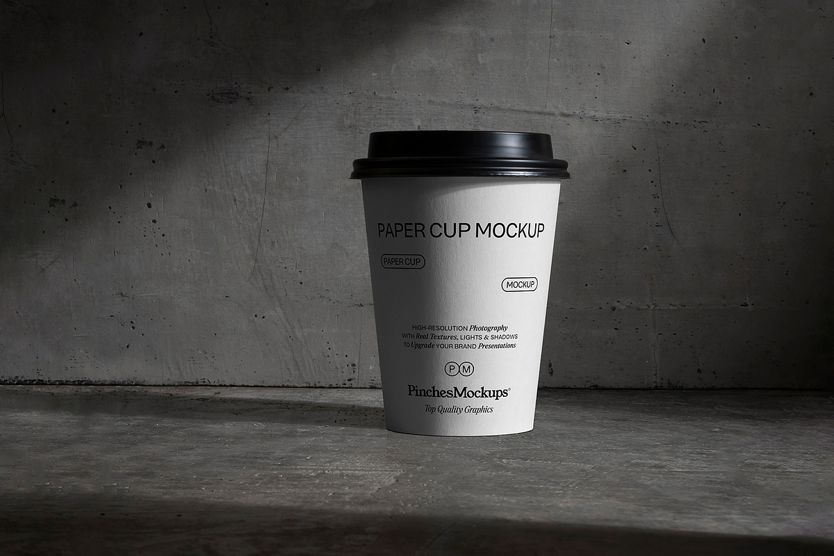 Paper Cup Mockup PM_PC_01, a Cups & Container Mockup by PinchesMockups© (Photo 1 of 3)