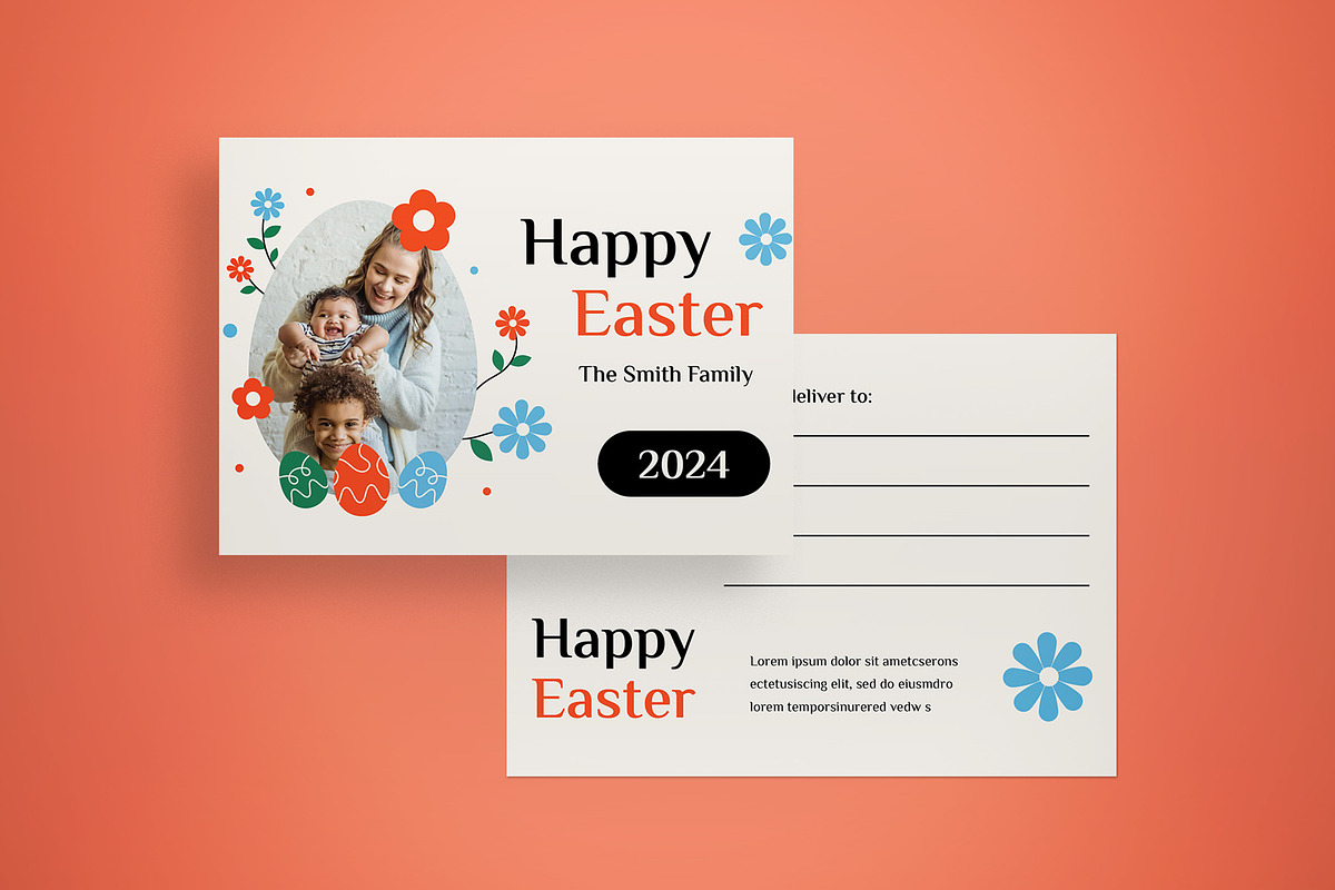 Easter Greeting Card, a Card Template by graphicook (Photo 3 of 3)