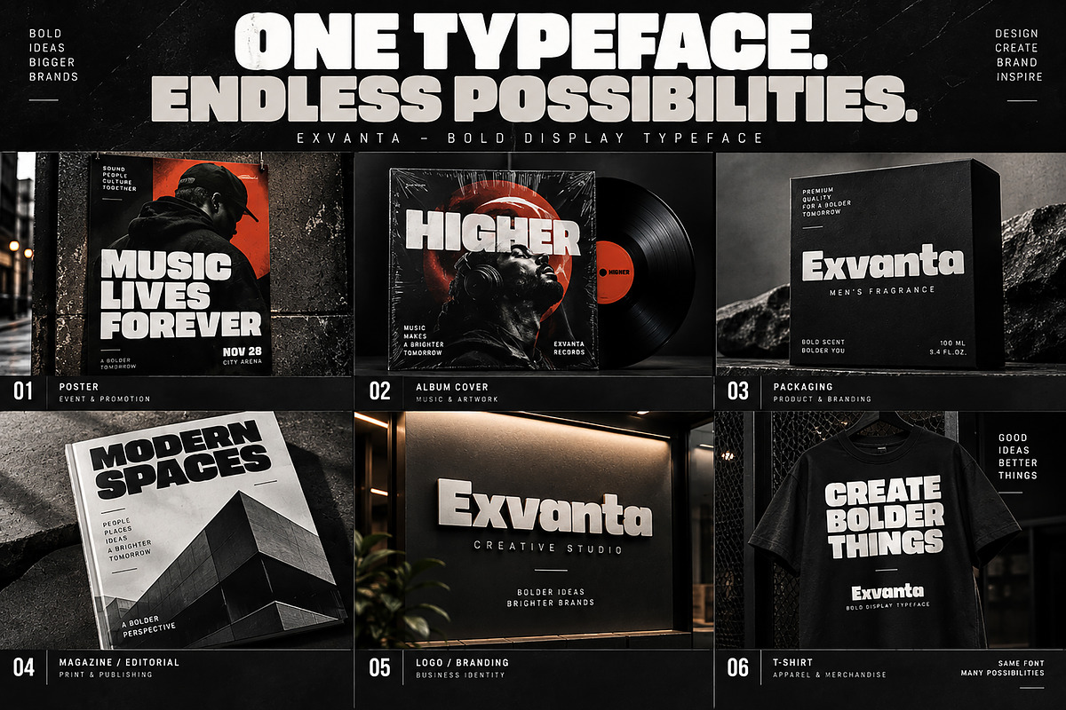 Exvanta – Bold Display Typeface, a Slab Serif Font by Wow Magic (Photo 2 of 5)