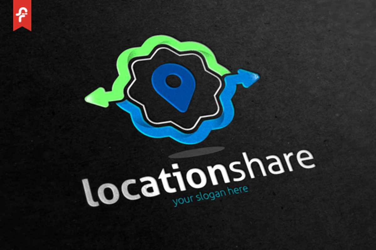 Location Share Logo, a Branding & Logo Template by ft.studio