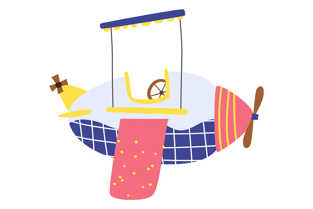 12 Hand-Drawn Cute Airplanes Clipart, a Transportation Illustration by the_myro (Photo 10 of 13)