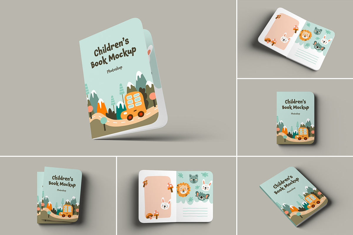 Children's Book Mockups, a Print Template by artimasa (Photo 1 of 8)