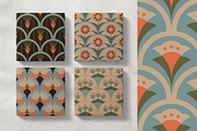 Retro Floral Seamless Patterns V2, a Pattern Graphic by Firowerk (Thumbnail 2 of 5)