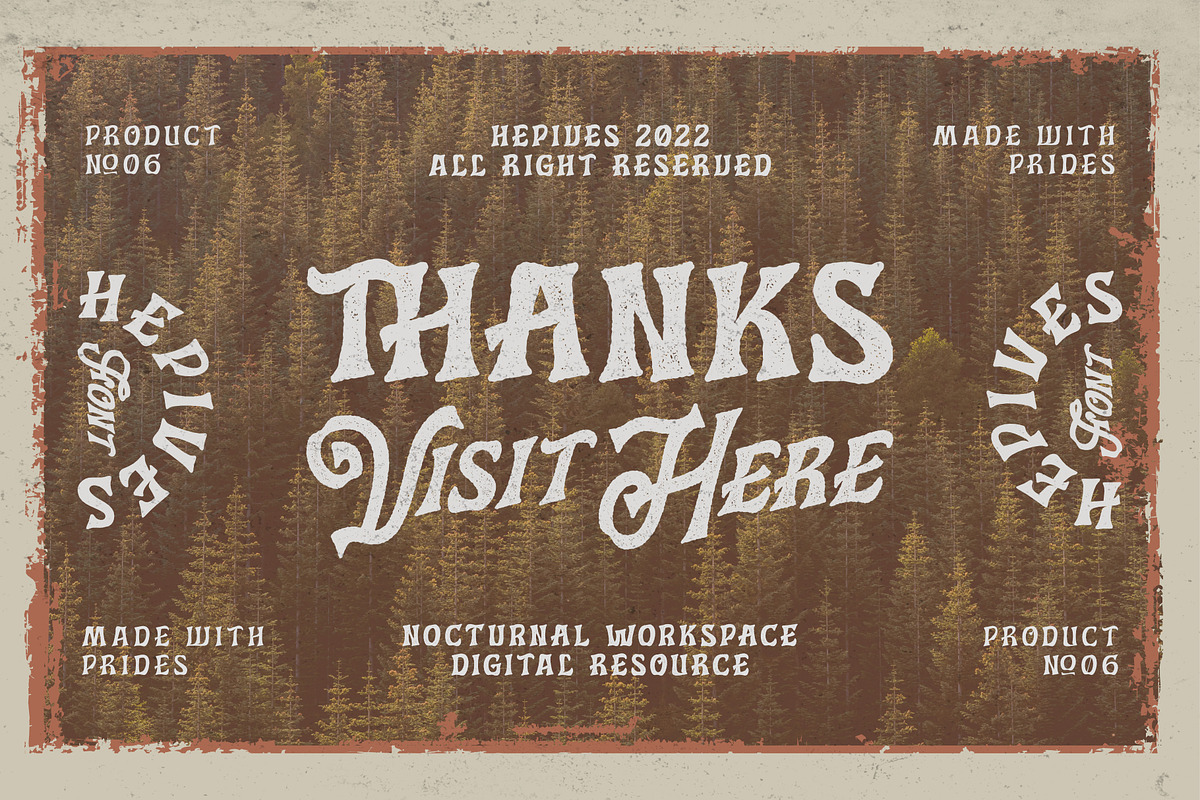 Hepives Texture Font, a Font by Nocturnal Workspace (Photo 8 of 8)