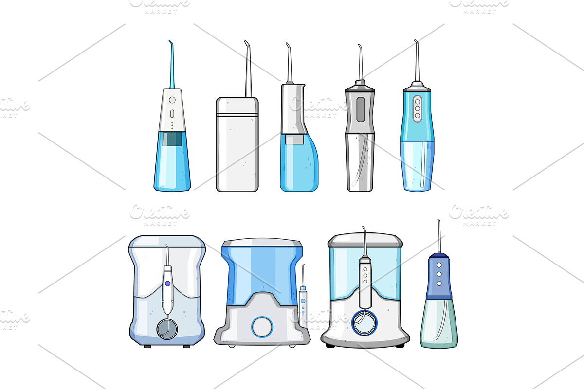 Oral irrigator water flossers for, a Healthcare Illustration by pikepicture