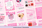 Valentines Email Templates Canva, an Email Template by The Pixel Palace (Thumbnail 1 of 9)