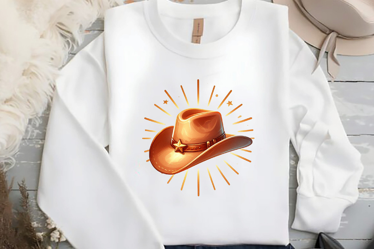 Cowboy Hat Boho Clipart, an Illustration by DreamCafeArt (Photo 4 of 6)