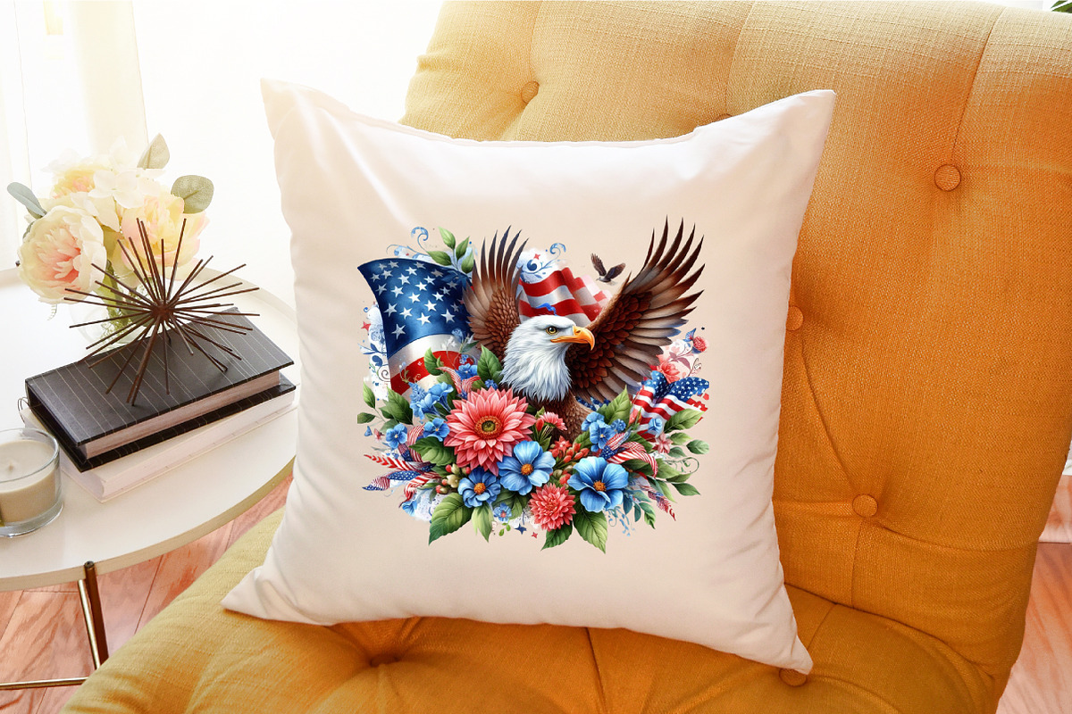 Patriotic American Flag Flowers PNG, an Illustration by Sublimation Artist (Photo 6 of 6)