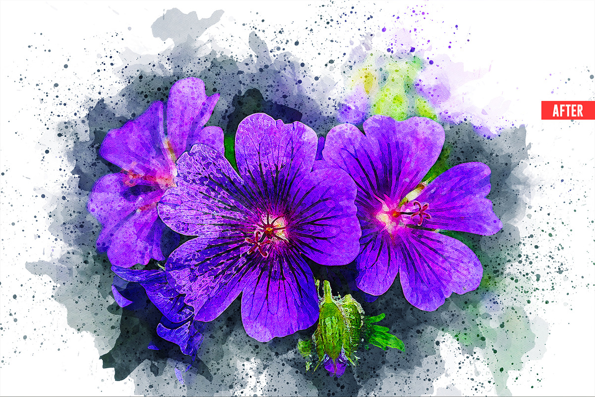 Pure Watercolor Photoshop Action, an Action Add-On by Design Forest (Photo 31 of 32)