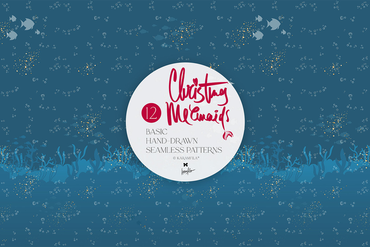 Underwater Christmas Patterns, a Pattern Graphic by KaramfilaS (Photo 12 of 16)