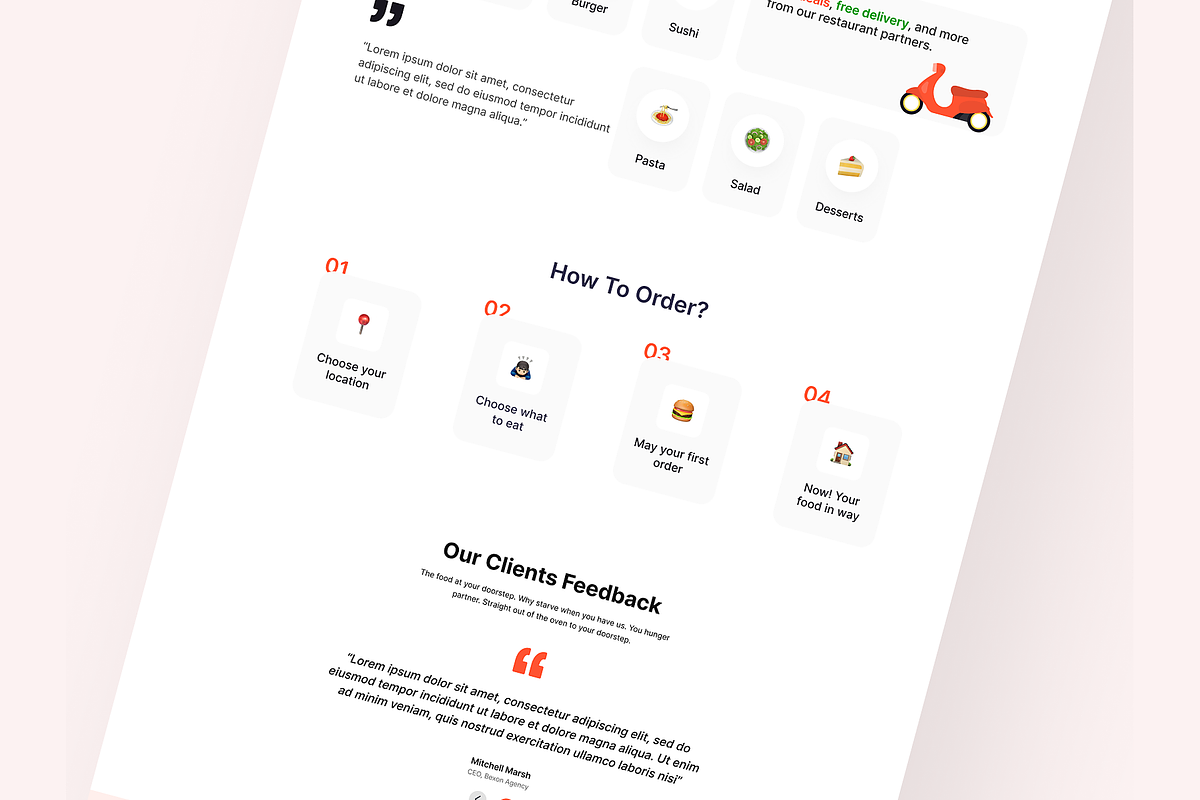 Food Delivery Website UI Kit, an UI Kit Template by DjectStudio (Photo 3 of 4)