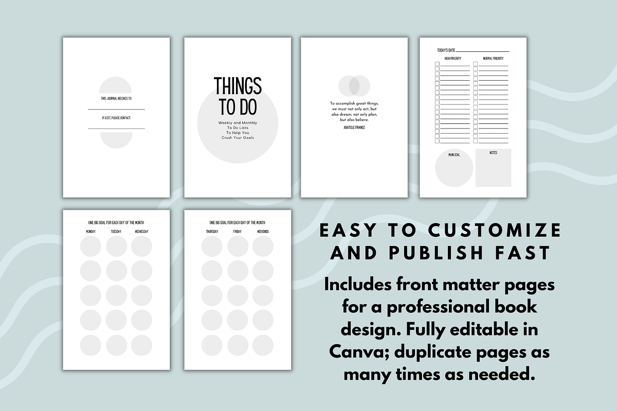 KDP To Do List Journal Template, a Magazine Template by Self Publishing Magic (Photo 2 of 2)
