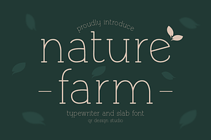 Naturefarm - Slab Serif Font, a Sans Serif Font by QR Design Studio