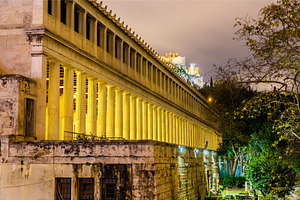 Stoa of Attalos in Athens - Greece, an Architecture Photo by Leonid Andronov