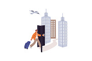 Residence permit, migration concept, a Person Illustration by PaperTrident (Thumbnail 2 of 9)