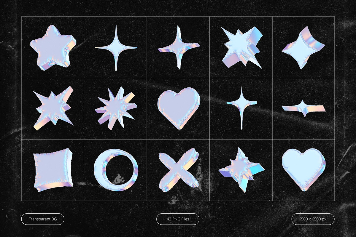 Y2k Iridescent Shapes, an Object Graphic by Design Studio (Photo 3 of 4)