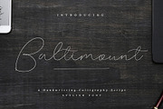 Baltimount Handwritten Font, a Script Font by Analogous (Thumbnail 1 of 7)