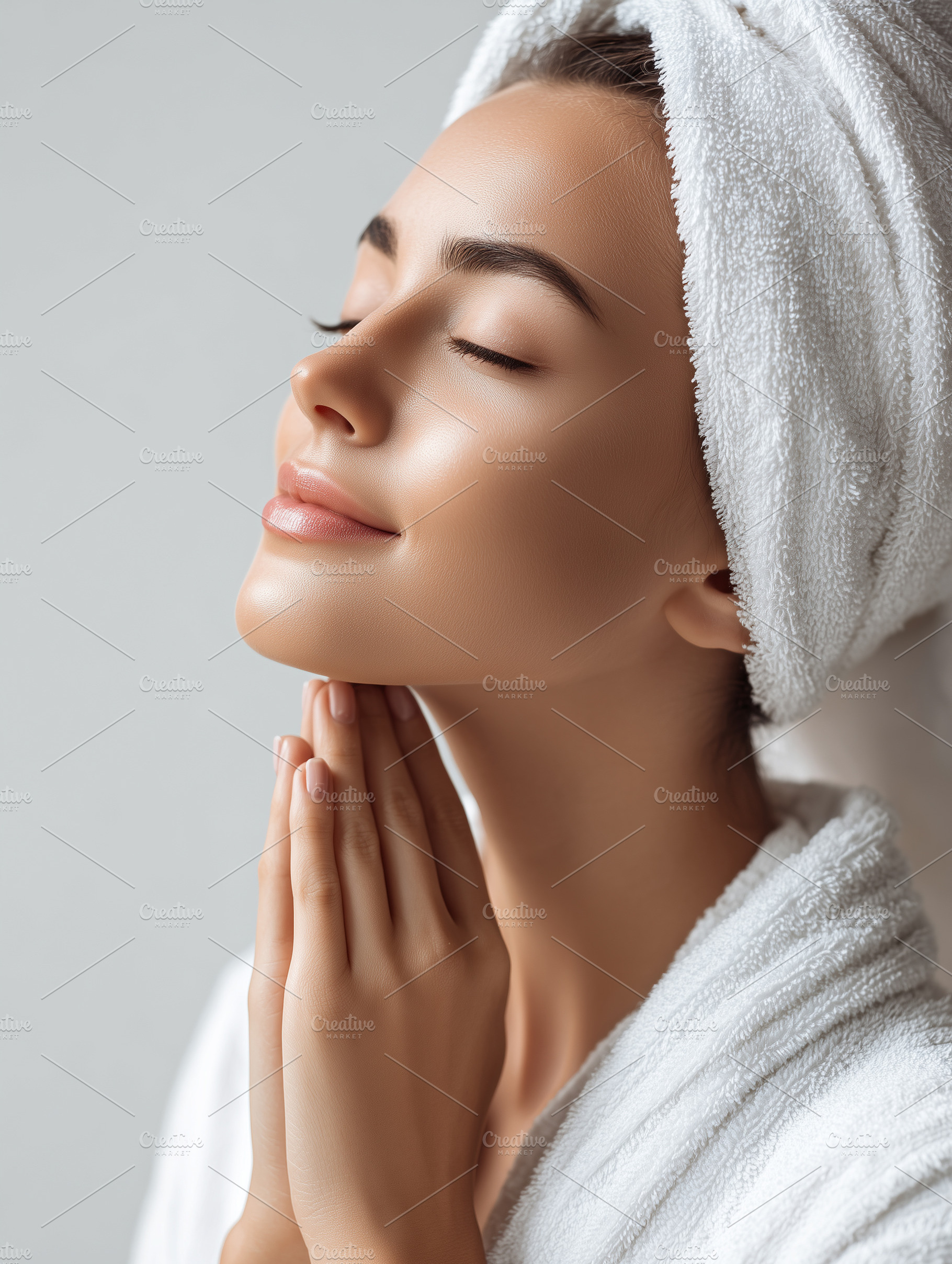 Relaxed young woman with closed eyes, a Beauty & Fashion Photo by MistyDay