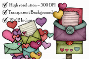 Valentine's Day Love Letter Clipart, an Illustration by Libby Wishes (Thumbnail 6 of 7)