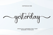 Yesterday | Script Font, a Handwritten Font by Scratchones (Thumbnail 1 of 9)