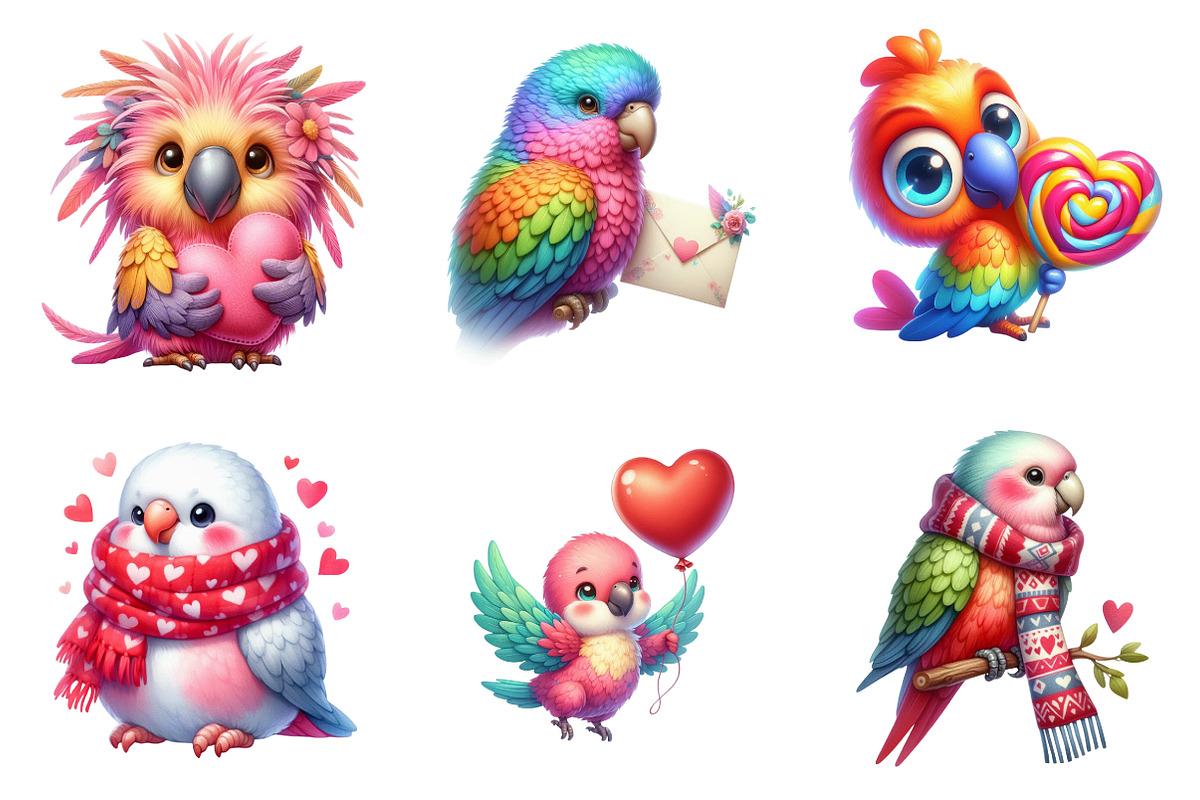 Quirky Valentine Day Clipart PNG, an Illustration by SinaCreation (Photo 3 of 11)