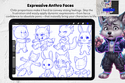 Furry Base Procreate Stamps, a Brush Add-On by Selentaori Studio (Thumbnail 12 of 17)