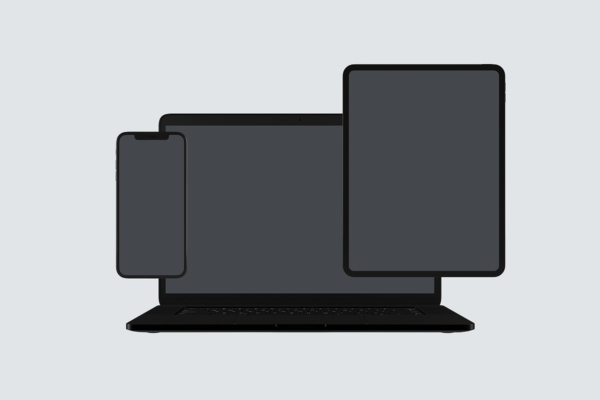 Black Devices Mockup #2, an iPhone Mockup by Seven Lights (Photo 2 of 4)