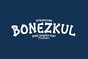 BONEZKUL – Bone Shaped Font