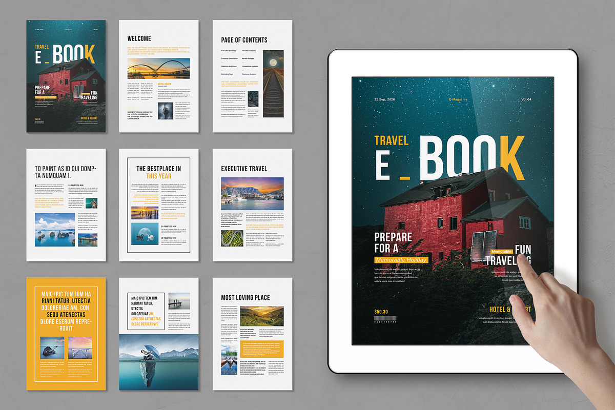Travel Ebook Template Layout