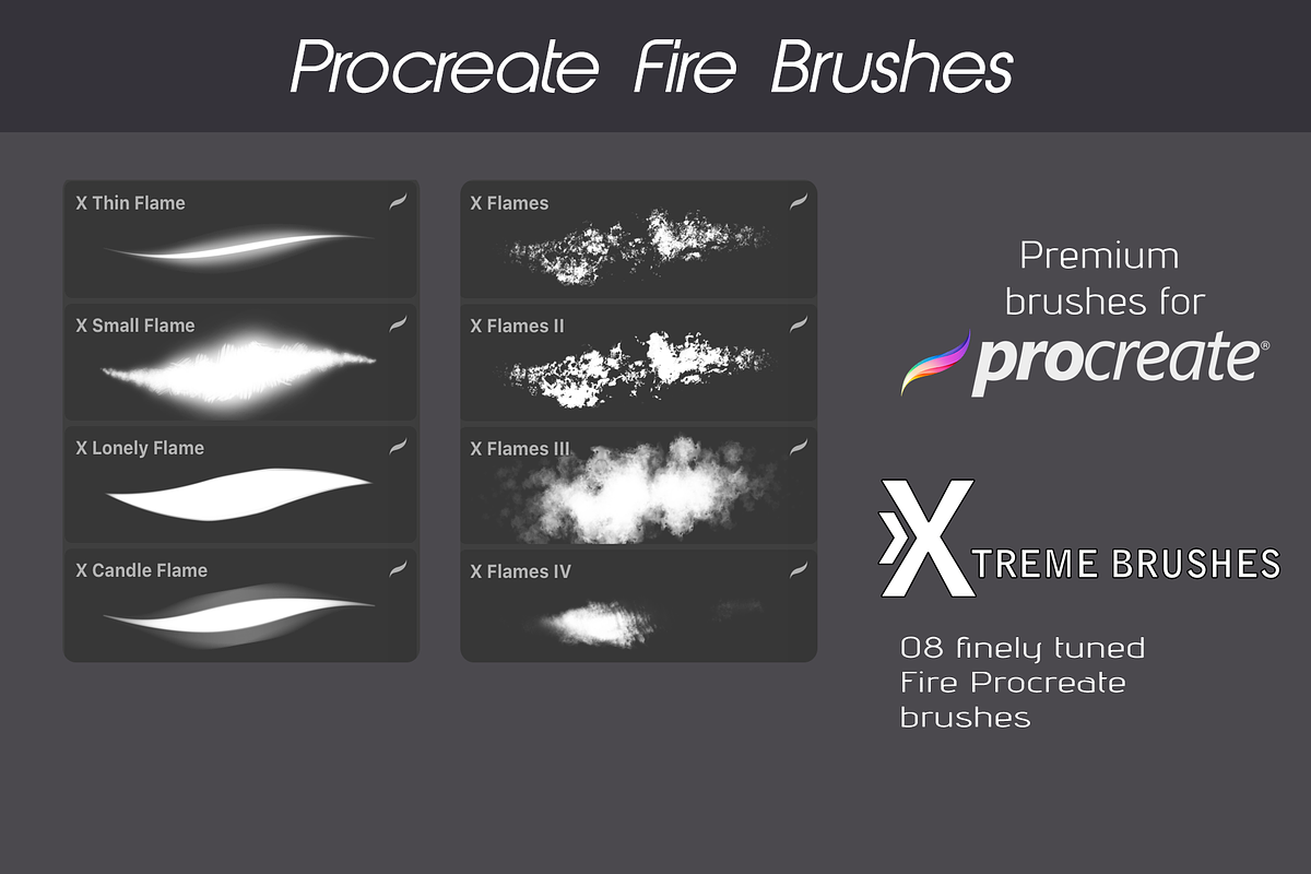 Procreate Fire Brushes preview 3