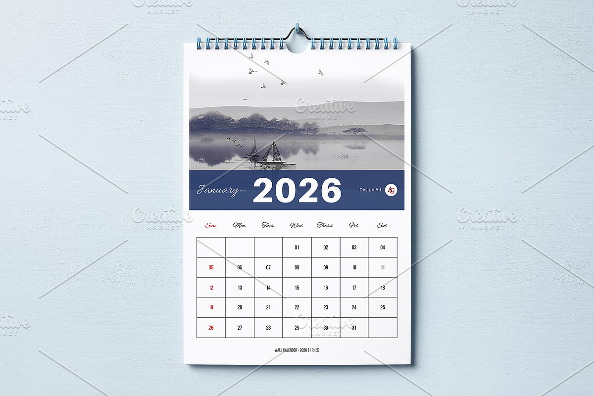 Digital Wall Calendar 26/27 Template, a Brochure Template by GoldenGrid Studio (Photo 2 of 16)