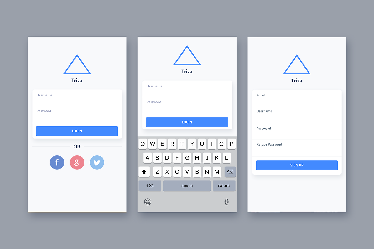 Triza - Social Media App UI Kit, an UI Kit Template by Reza Space (Photo 4 of 5)