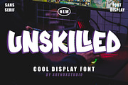Unskilled - Cool Display Font, a Handwritten Font by Arendxstudio (Thumbnail 1 of 9)