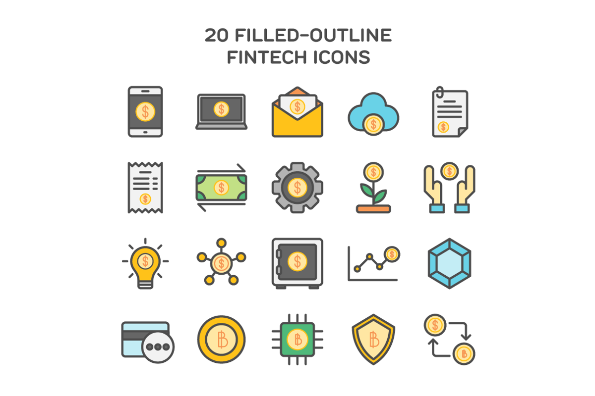 FinTech Icons, an Icon by inipagi