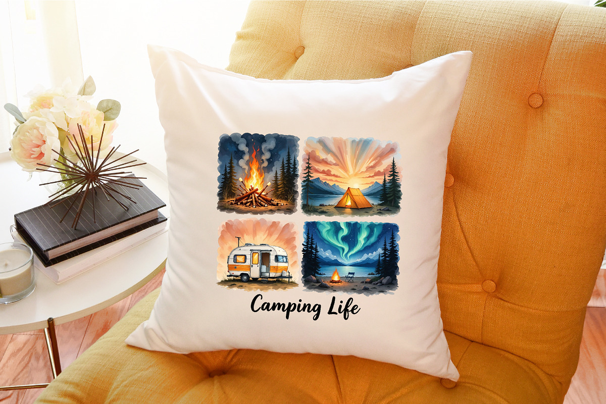 Brushstroke Camping Sublimation PNG, an Illustration by Sublimation Artist (Photo 7 of 9)