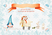 Christmas Gnomes Watercolor Winter, a Decorative Illustration by Watercolor Nomads (Thumbnail 4 of 13)