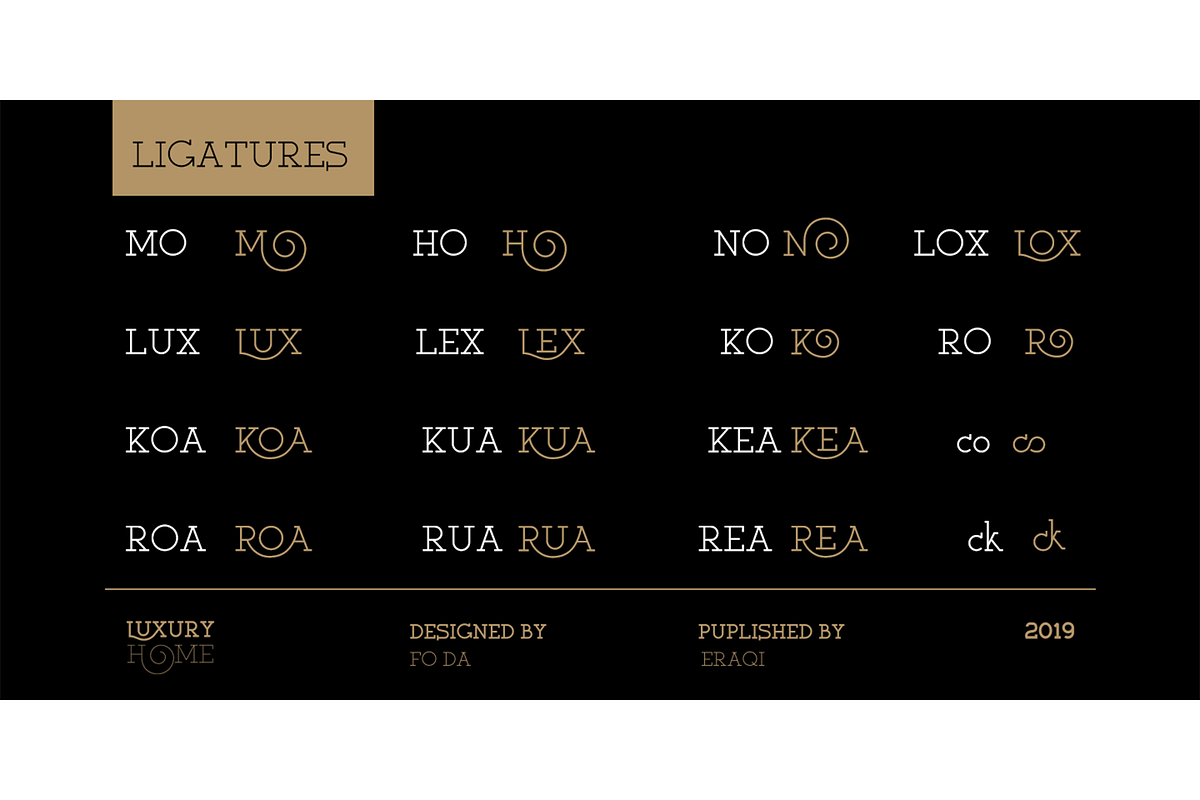 Luxury Home Font, a Font by Foda Foundry (Photo 3 of 8)