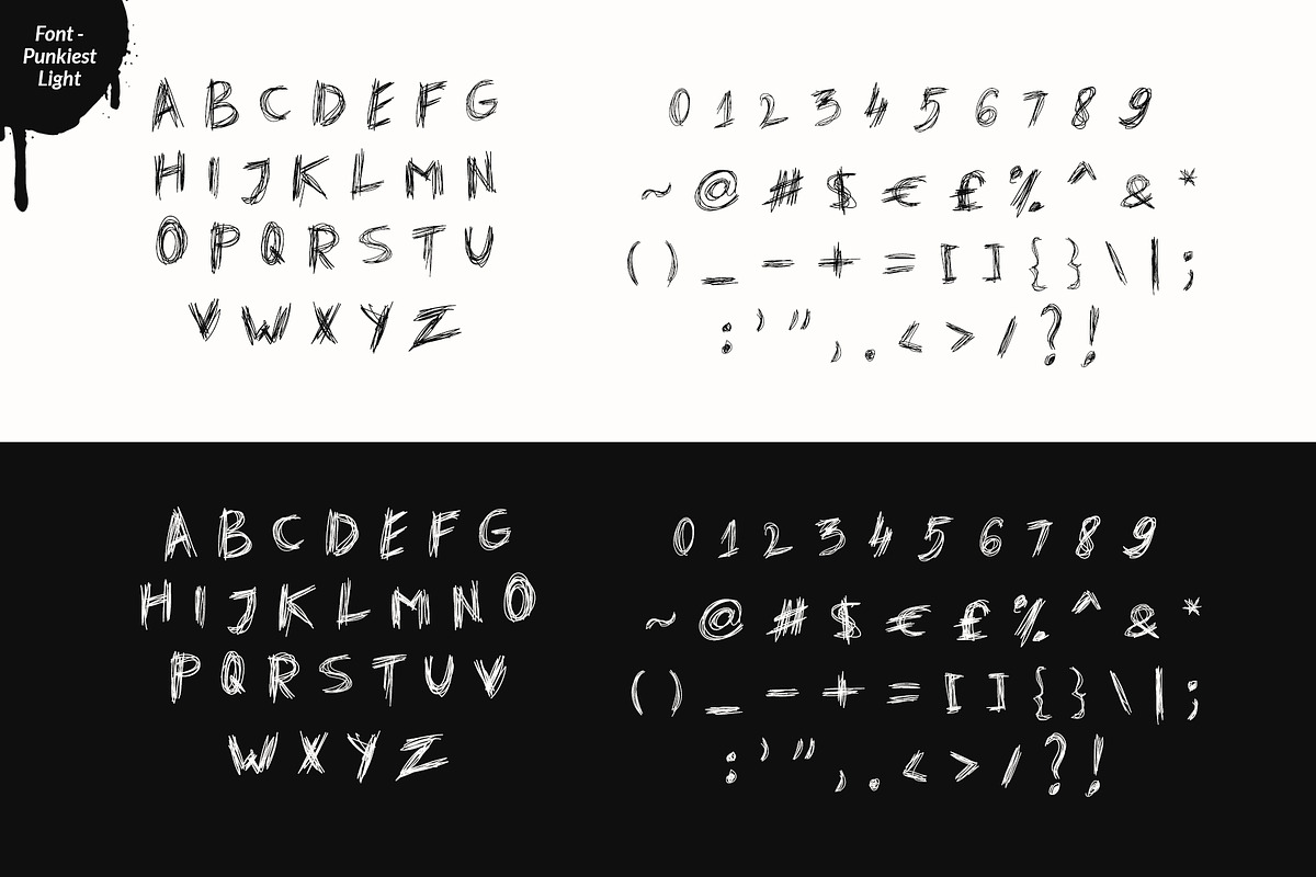 Punk trendy hand drawn font-Punkiest, a Font by CreativeFolks (Photo 7 of 7)