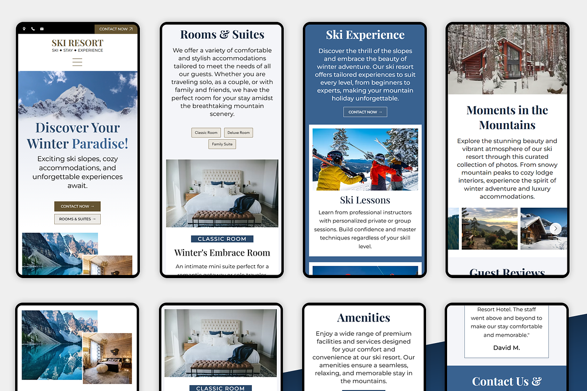 Ski Resort Wix Studio Website preview 6