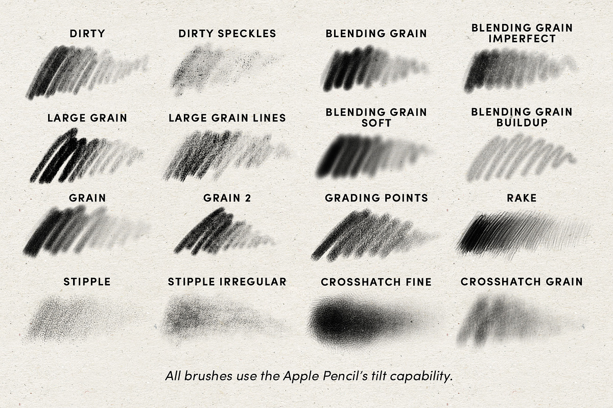 Charcoal Shaders – Procreate Brushes, a Brush Add-On by Sadie Lew (Photo 2 of 4)