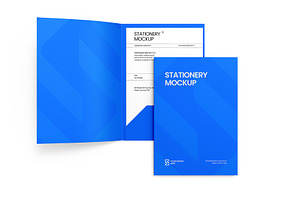 Stationery File Folder Mockup, a Merchandise Mockup by graphypix