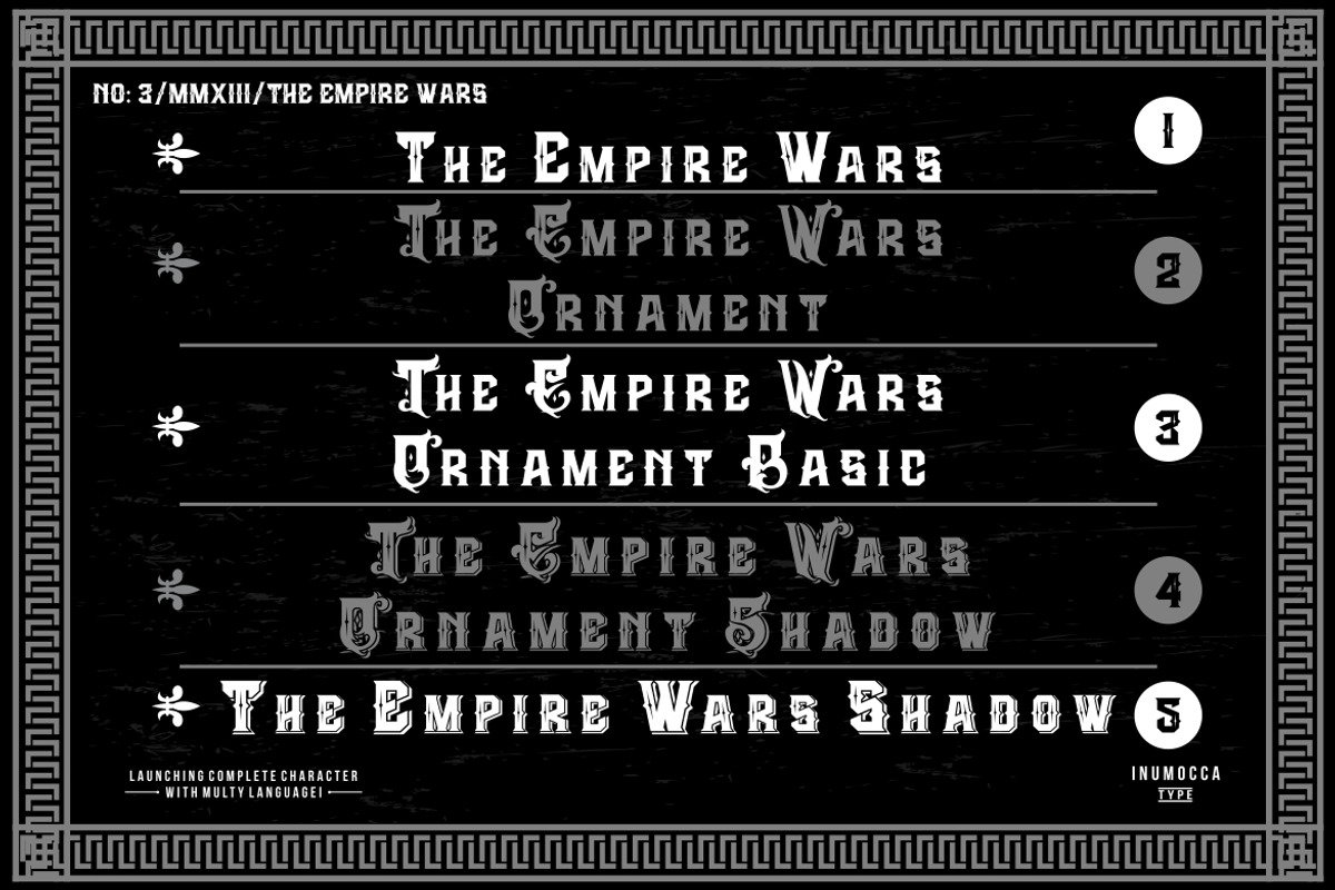 The Empire Wars (family font) preview 3
