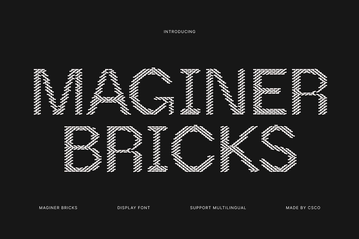 Maginer Bricks, a Sans Serif Font by Craft Supply Co. (Photo 1 of 8)