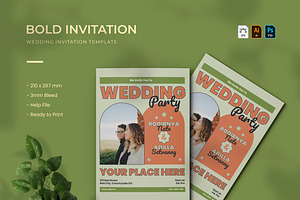 Bold - Wedding Invitation, a Print Template by VUNIRA