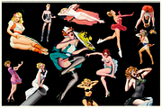 Naughty Pin Up Girls - 50 Clipart, an Illustration by Lilithcollageart (Thumbnail 6 of 6)