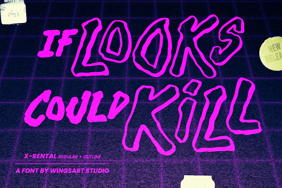 X-Rental - 1980s Retro Horror Font, a Handwritten Font by Wingsart Studio (Photo 14 of 15)