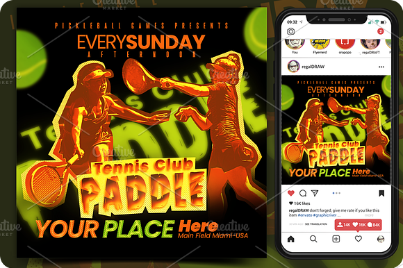 Paddle Game Flyer preview 4