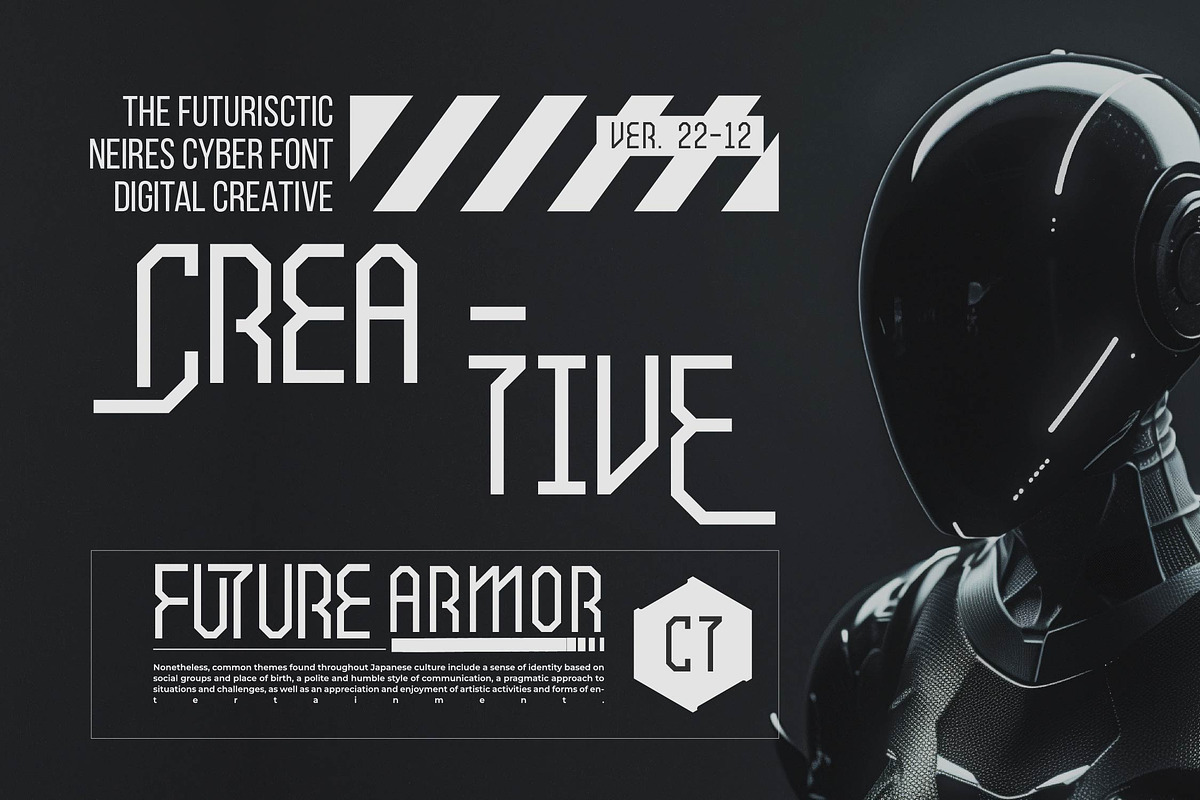 Neires | Cyber Future Font, a Sans Serif Font by Denustudios (Photo 4 of 14)