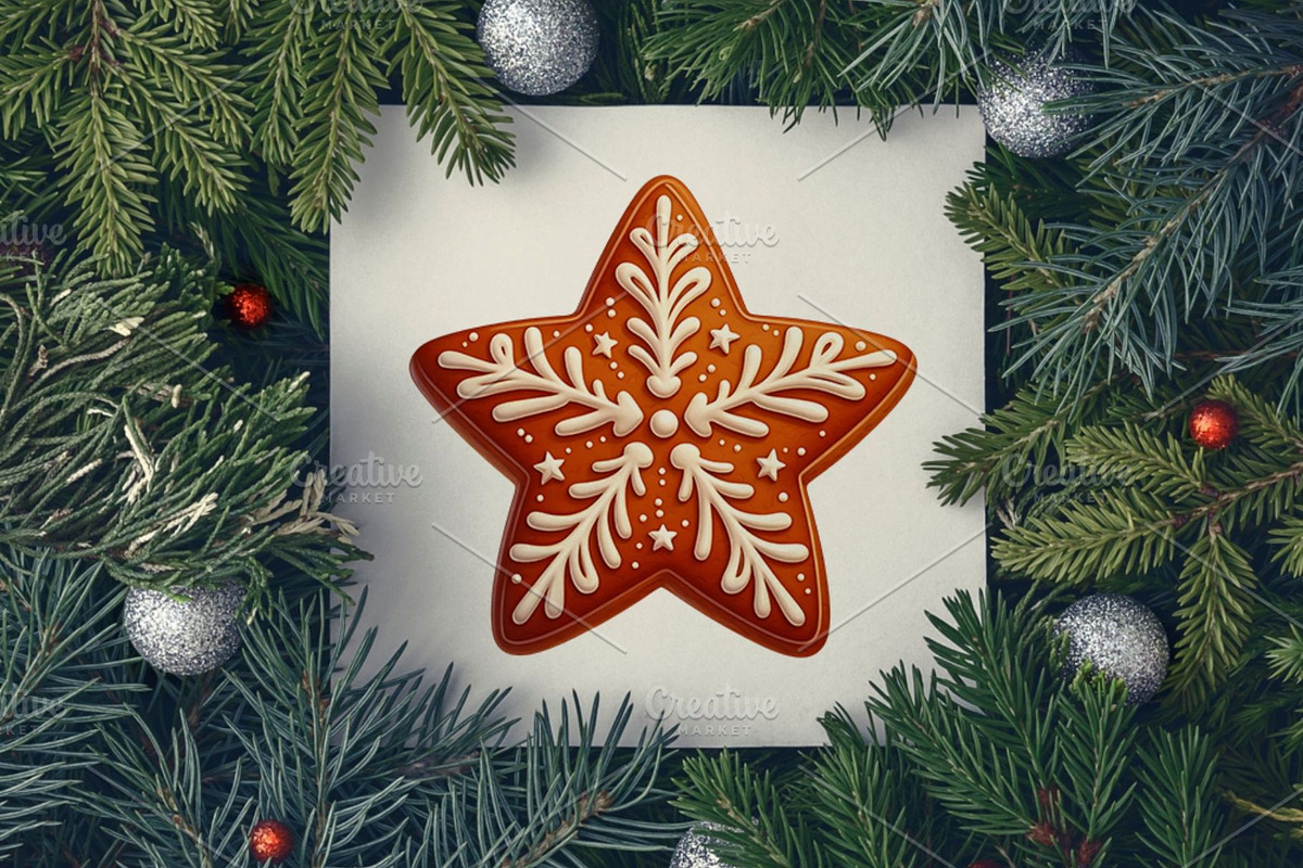 Christmas Gingerbread Clipart, a Seasonal Illustration by QM_ART (Photo 6 of 7)